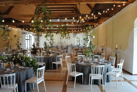 girlandy świetlne — Pałac Łagów — Sala weselna · Zgorzelec