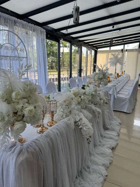 stół pary młodej — Hotel Nad Pisą — Sala weselna · Pisz