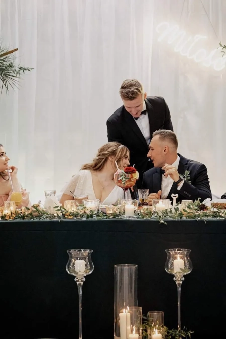 stół pary młodej, świece — Party Boys — Dj na wesele · Żabia Wola