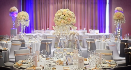 aranżacja stołu, zastawa stołowa — Sheraton Sopot Hotel — Sala weselna · Sopot