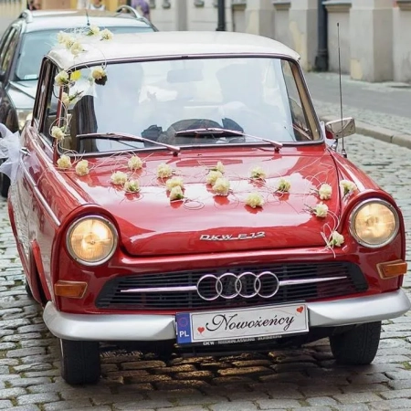 dekoracja auta, auto do ślubu — Wehicom — Samochody do ślubu · Kaźmierz