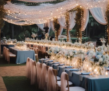 aranżacja stołu, girlandy świetlne — Blanco Wedding — Konsultantka ślubna · Łódź