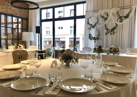aranżacja stołu, zastawa stołowa — Nicolaus Hotel & Culinary — Sala weselna · Toruń