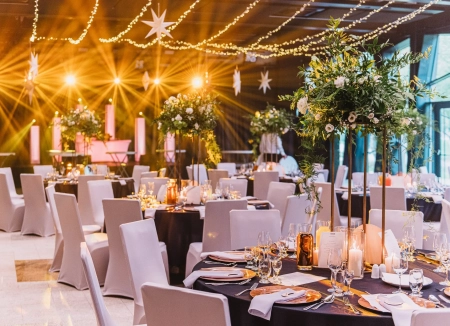 girlandy świetlne, świece — Radisson Blu Hotel Sopot — Sala weselna · Sopot