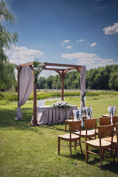 ślub w plenerze, plener — Hotel Sielanka nad Pilicą**** — Sala weselna · Warka