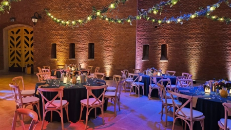 girlandy świetlne — Wesele na kopcu — Sala weselna · Kraków