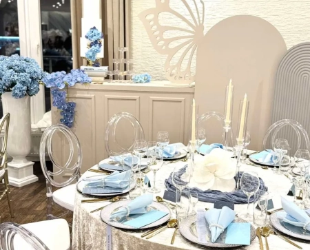 zastawa stołowa, świece — JJ Wedding&Decor — Dekoracje ślubne · Niepołomice